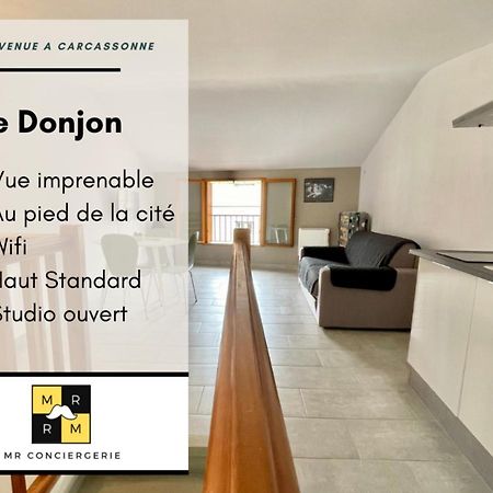 Le Donjon - Vue Cite Pied Cite Medievale Neuf Carcassonne Buitenkant foto